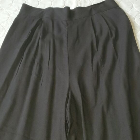 Karin Stevens Vintage Skyscraper Night Light Graphic Black Padded Sz 10 Pantsuit - Picture 9 of 16